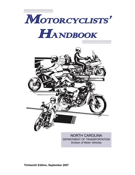 north carolina motorcycle test handbook